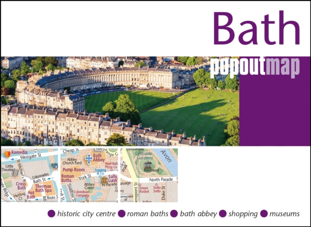 Bath PopOut Map  pocket size pop up map of Bath