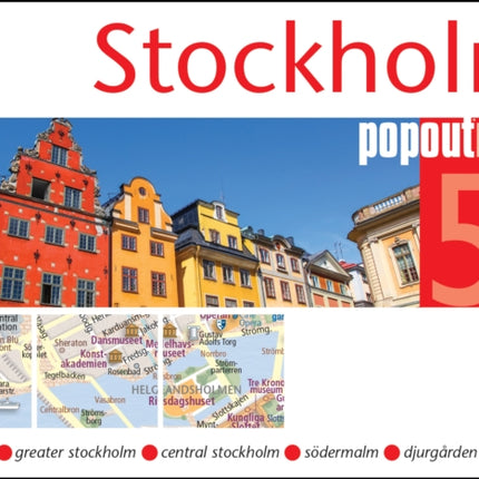 Stockholm PopOut Map  pocketsize pop up map of