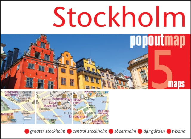 Stockholm PopOut Map  pocketsize pop up map of