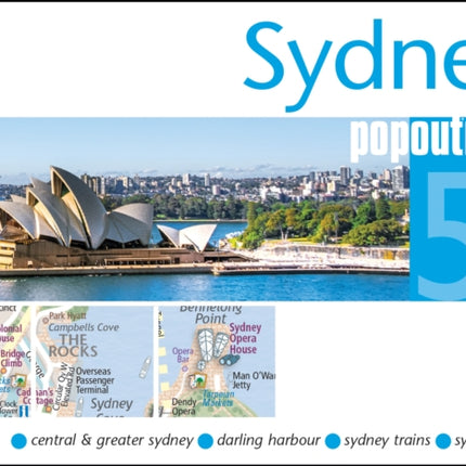 Sydney PopOut Map  pocketsize pop up map of