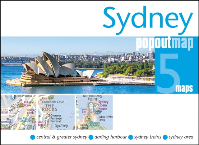 Sydney PopOut Map  pocketsize pop up map of