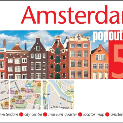 Amsterdam PopOut Map  pocket size pop up map of Amsterdam city centre