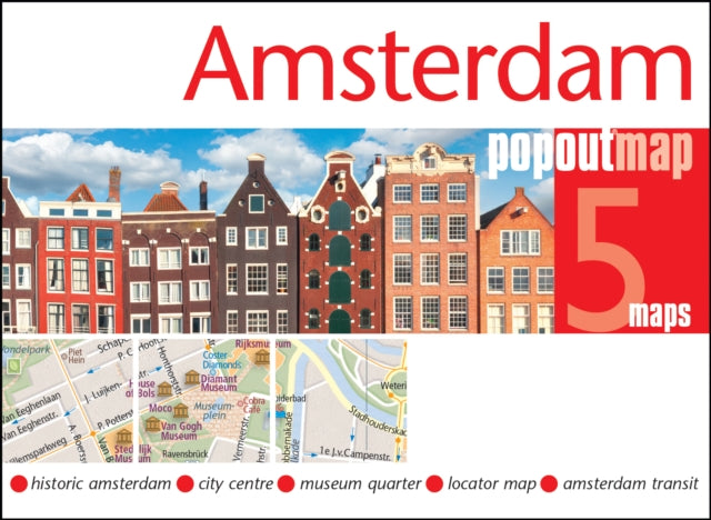 Amsterdam PopOut Map  pocket size pop up map of Amsterdam city centre