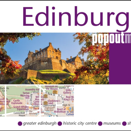 Edinburgh PopOut Map  pocket size pop up map of Edinburgh city centre