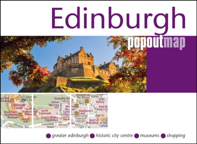 Edinburgh PopOut Map  pocket size pop up map of Edinburgh city centre