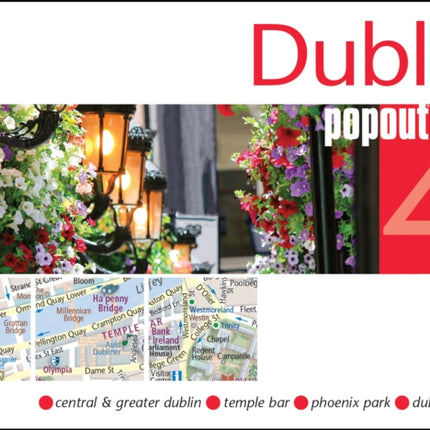 Dublin PopOut Map  pocket size pop up map of Dublin city centre