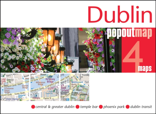 Dublin PopOut Map  pocket size pop up map of Dublin city centre
