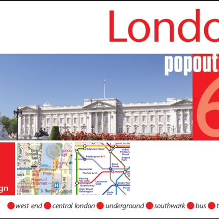 London PopOut Map  3 pop up maps in 1 pocket size format