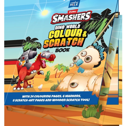 Smashers Dino World Colour and Scratch Book