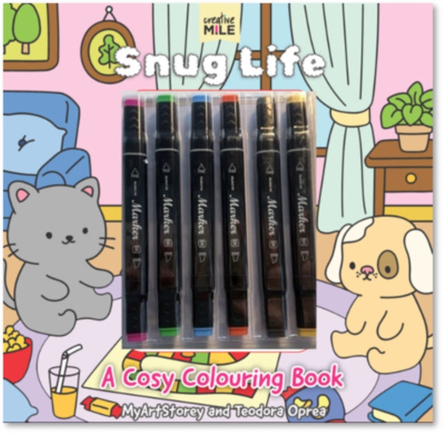 Snug Life A Cosy Colouring Book and Markers