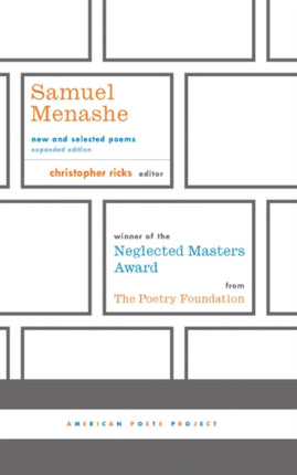 Samuel Menashe: New and Selected Poems: (American
