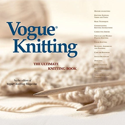 "Vogue Knitting": The Ultimate Knitting Book