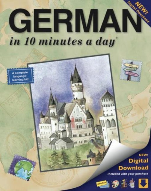 GERMAN in 10 minutes a day Language Course for Beginning and Advanced Study Includes Workbook Flash Cards Sticky Labels Menu Guide Software  Grammar Bilingual Books Inc Publisher