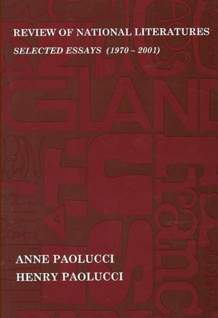 Review of National Literatures: Selected Essays