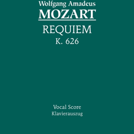 Requiem, K.626: Vocal score