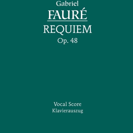Requiem, Op.48: Vocal score
