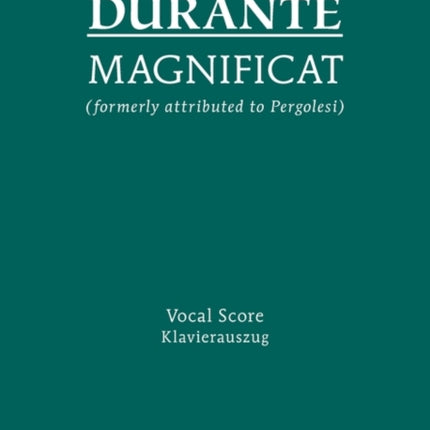 Magnificat: Vocal score