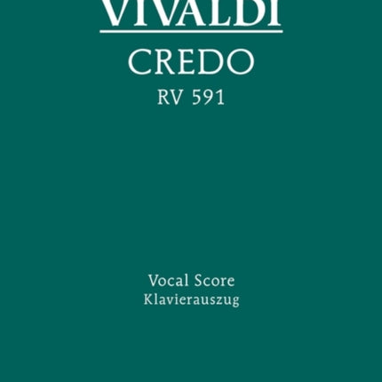 Credo, RV 591: Vocal score