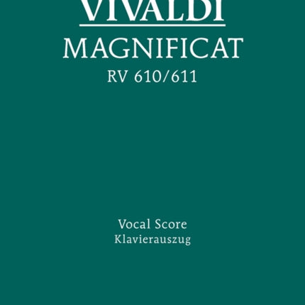 Magnificat, RV 610/611: Vocal score