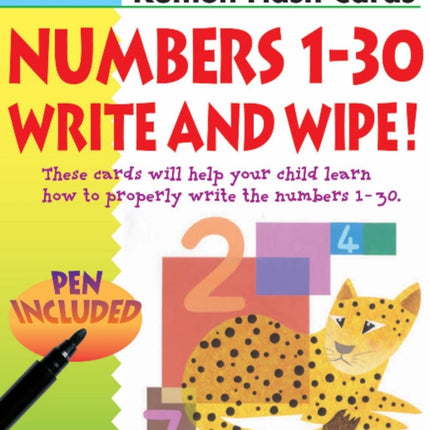 Numbers 1-30 Write & Wipe Flash Cards