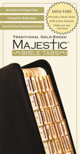 Majestic Bible Tabs Traditional GoldEdged Mini Majestic Bible Tabs Mini