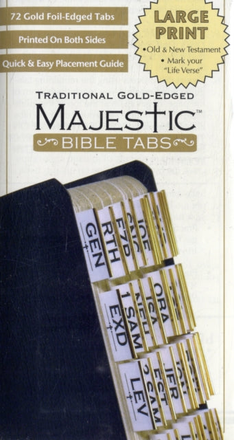 Majestic Bible Tabs Traditional GoldEdged Majestic Bible Tabs Large Print