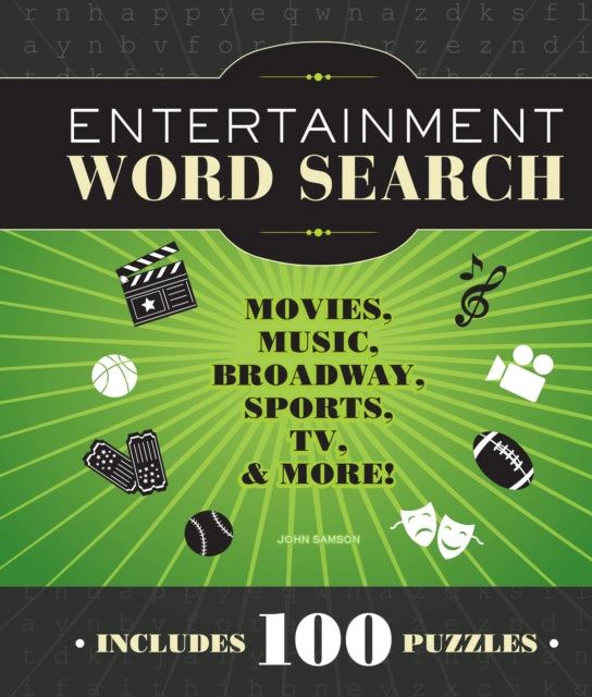 Entertainment Word Search: Movies, Music, Broadway, Sports, TV & More