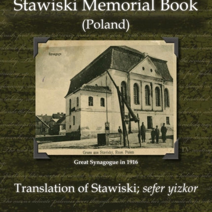 Stawiski Memorial Book (Poland) - Translation of Stawiski; Sefer Yizkor
