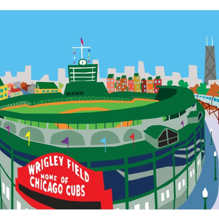 Wrigley Field Art Print 11x14
