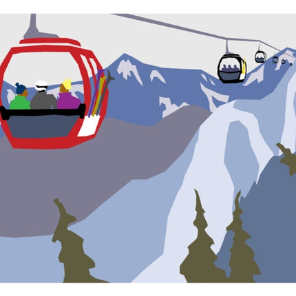 Rocky Mountain Gondola Art Print 11x14