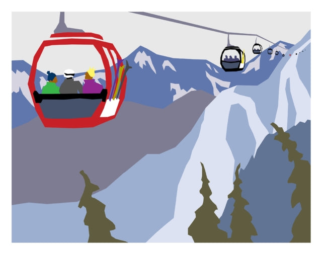 Rocky Mountain Gondola Art Print 11x14