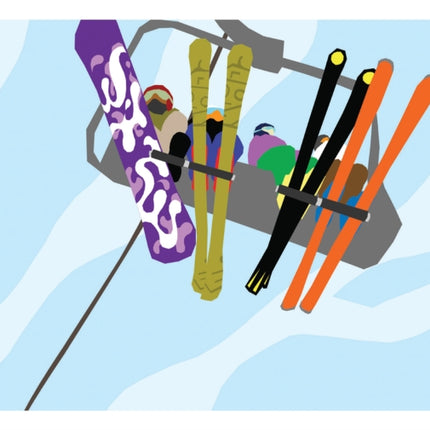 Rocky Mountain Quad Ski Lift Art Print 11x14