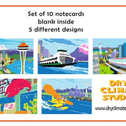 Seattle Blank Note Cards Set