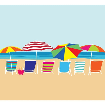 Beach Chairs Art Print 11x14