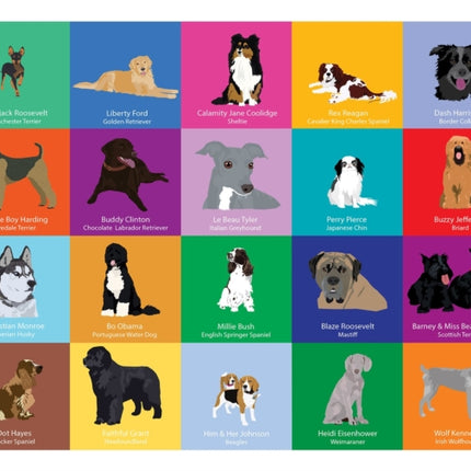 White House Presidential Dogs Art Print 11x14
