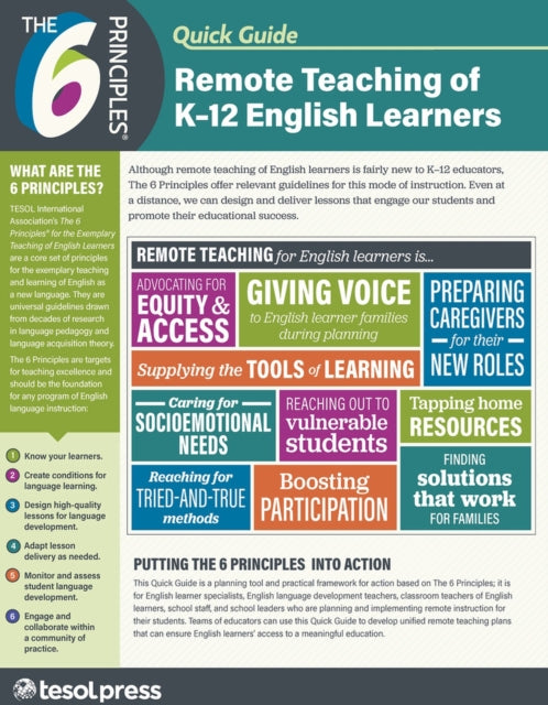 The 6 Principles® Quick Guide: Remote Teaching of K-12 English Learners