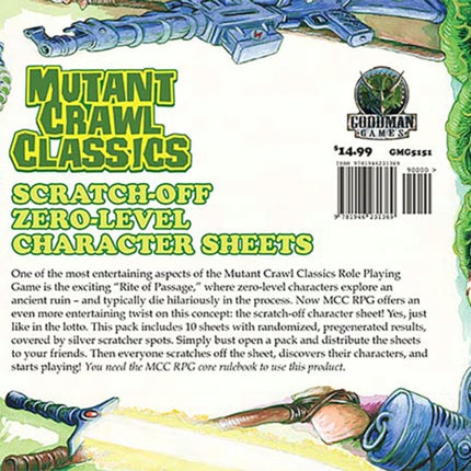 MCC RPG 0-Level Scratch Off Character Sheets