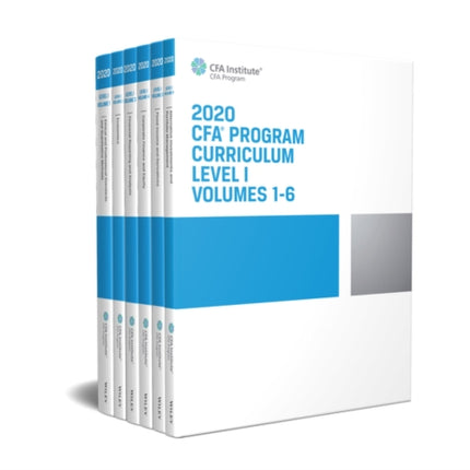 CFA Program Curriculum 2020 Level I Volumes 16 Box Set