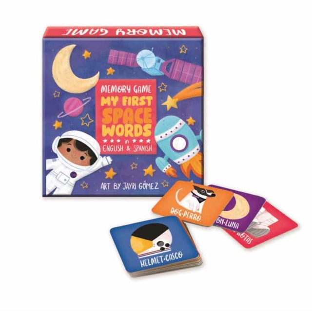 My First Space Words in English & Spanish Memory Game