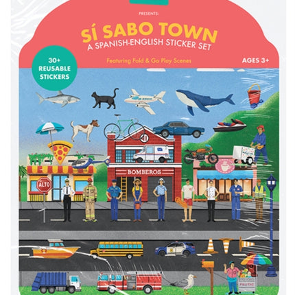 Sí Sabo Town A Bilingual Reusable Sticker Play