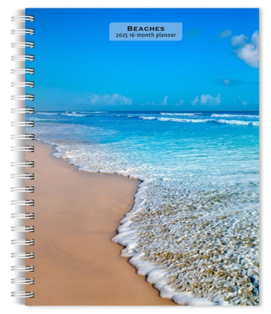 Beaches 2025 6 X 7.75 Inch SpiralBound WireO Weekly Engagement Planner Calendar New FullColor Image Every Week