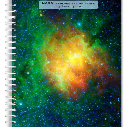 NASA Explore the Universe 2025 6 X 7.75 Inch SpiralBound WireO Weekly Engagement Planner Calendar New FullColor Image Every Week