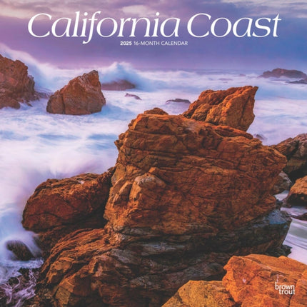 California Coast 2025 12 X 24 Inch Monthly Square Wall Calendar PlasticFree