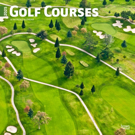 Golf Courses 2025 12 X 24 Inch Monthly Square