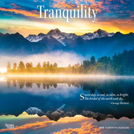 Tranquility 2025 12 X 24 Inch Monthly Square Wall