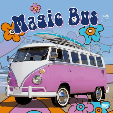 Magic Bus 2025 12 X 24 Inch Monthly Square Wall