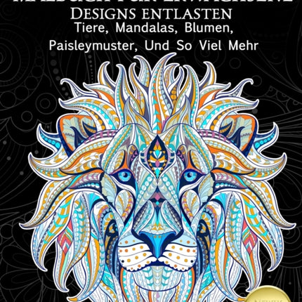 Malbuch Fur Erwachsene Designs Entlasten Tiere,