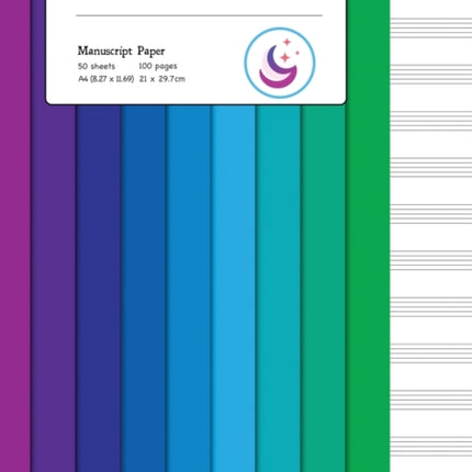 Manuscript Paper: Colour Spectrum A4 Blank Sheet Music Notebook
