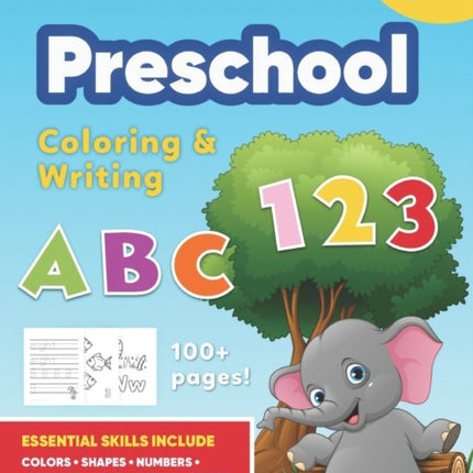 Jumbo ABC's & 123 Preschool Coloring Workbook: