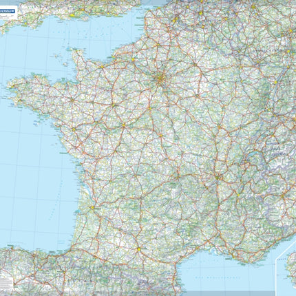 France - Michelin rolled & tubed wall map Encapsulated: Wall Map